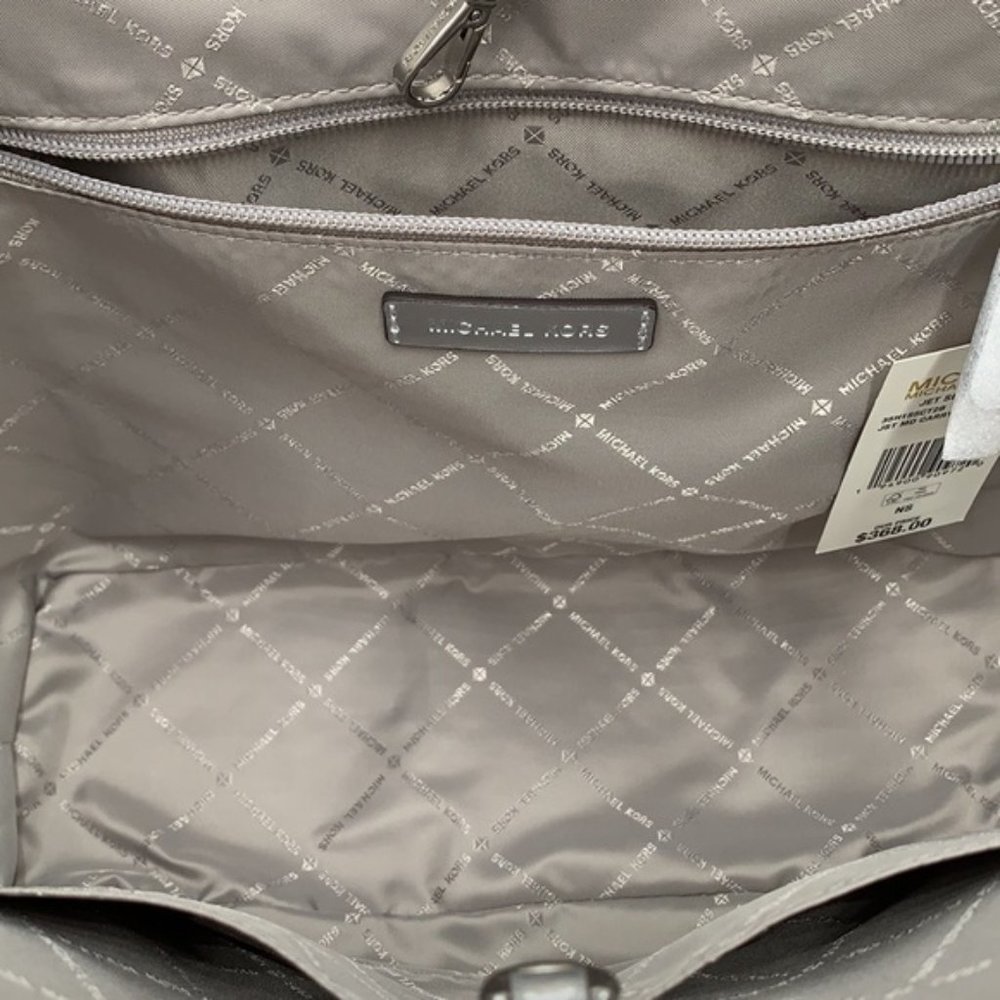 Michael Kors Signature Jet Set Girls Medium Carryall Tote Bright White Multi - Picture 13 of 16